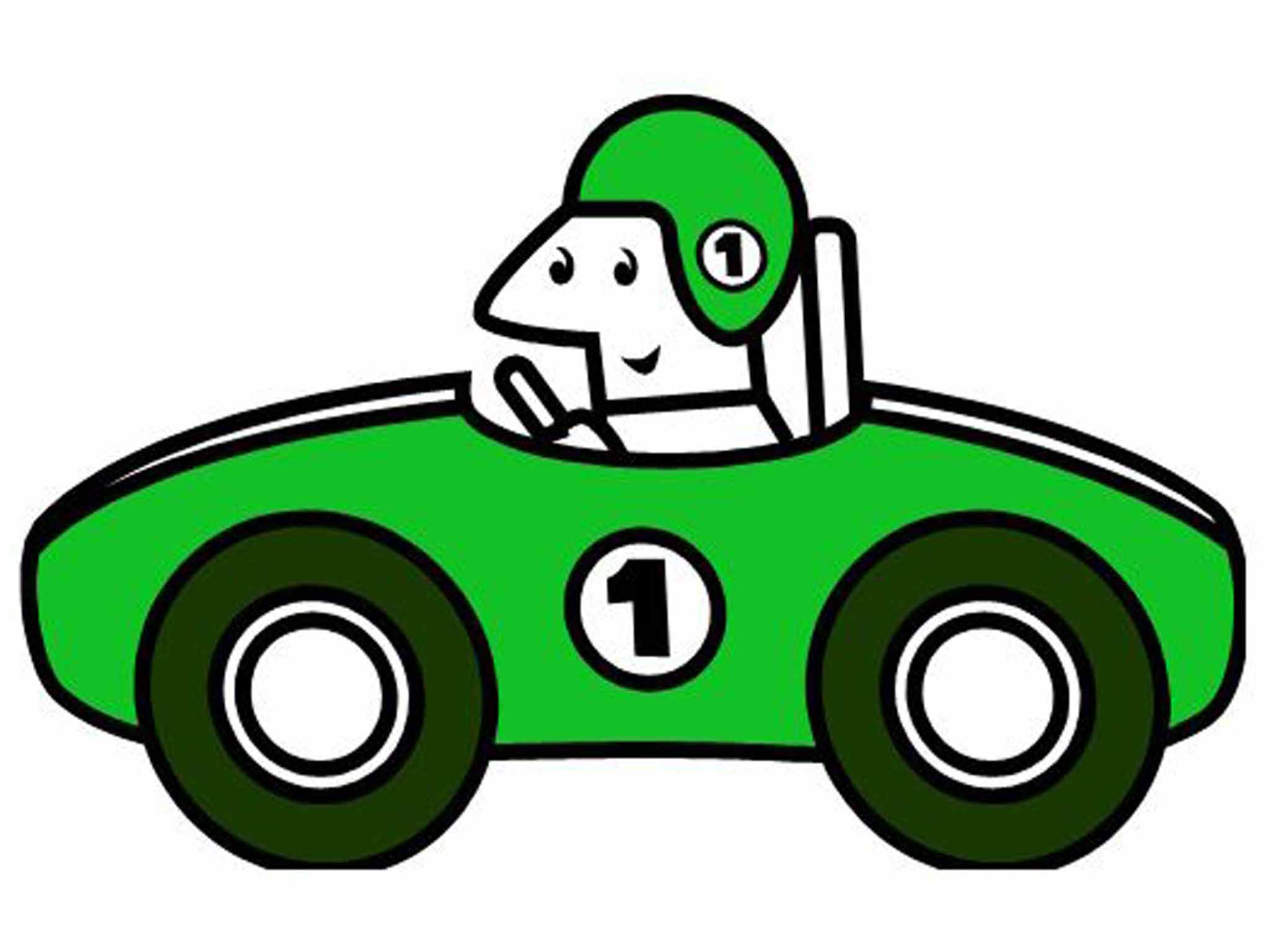 Cartoon race car clipart