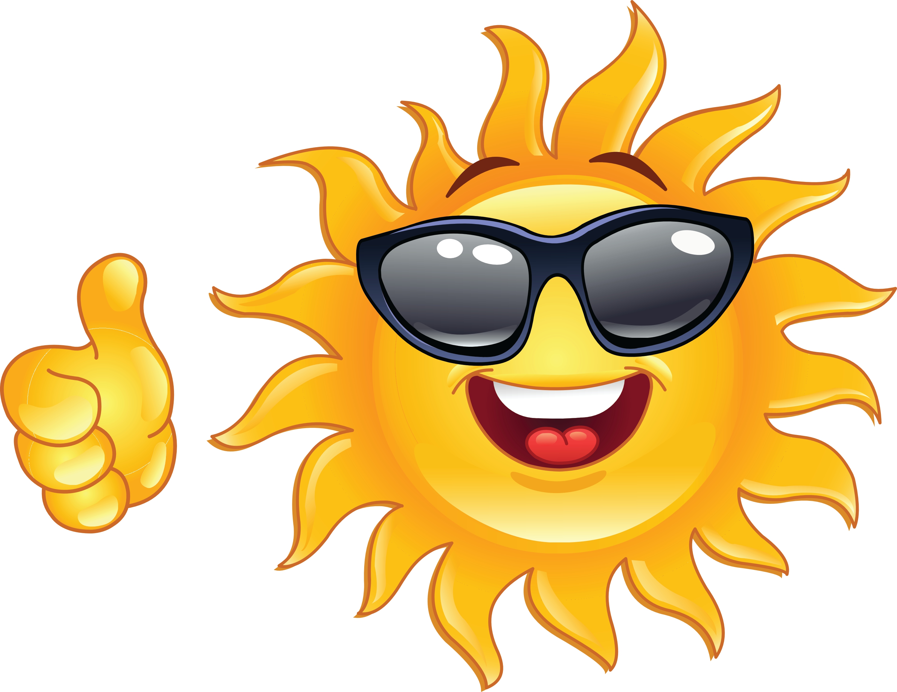 Smiley face sunshine clipart