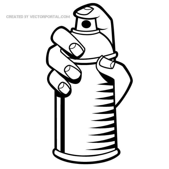 Spray paint can clipart