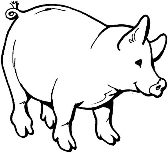 Drawing Animals Pig Coloring Pages Free / All About Free Coloring ...