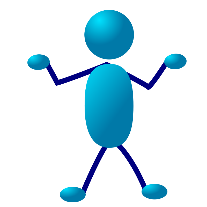 Stick man stand clipart