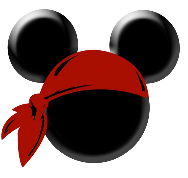 Mickey mouse head with hat clipart