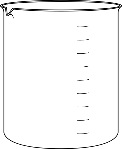 Chemistry Beaker Line Clipart