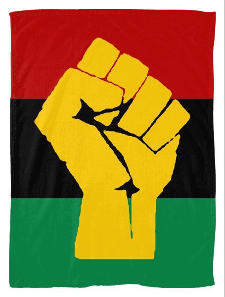 RBG Flag w/Yellow Fist Fleece Blanket – Chocolate Ancestor, LLC