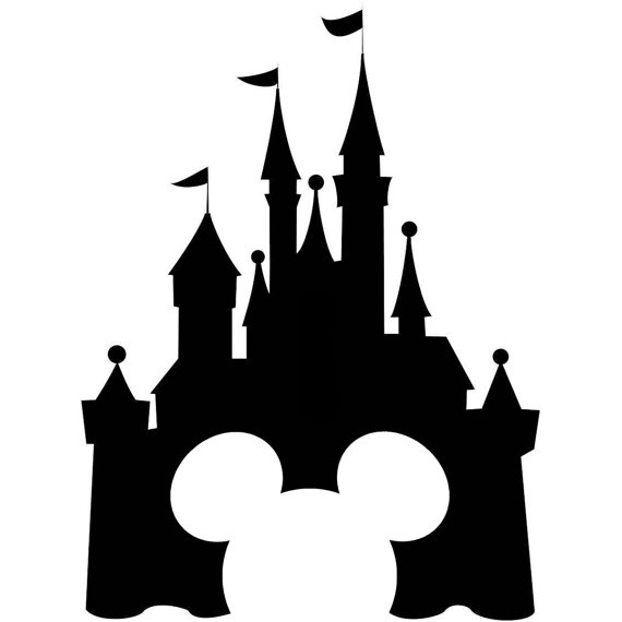 Disney world castle clipart silhouette