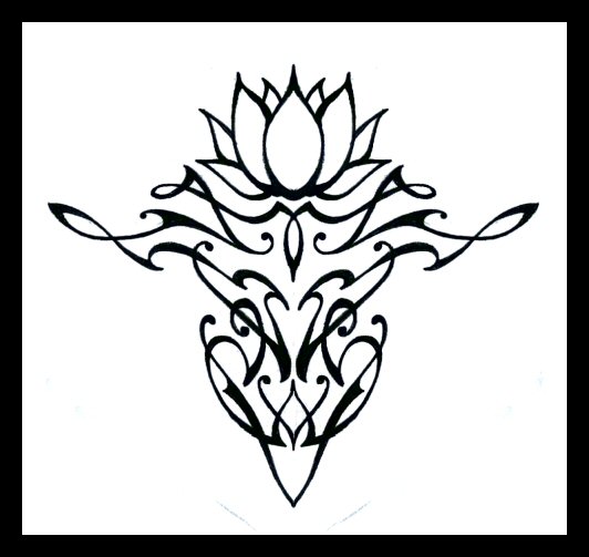 Tribal Lotus Tattoo Photo | Tattoobite.com