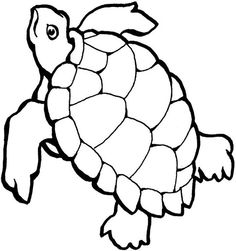 Sea turtle clipart outline