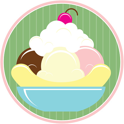 Banana split clip art