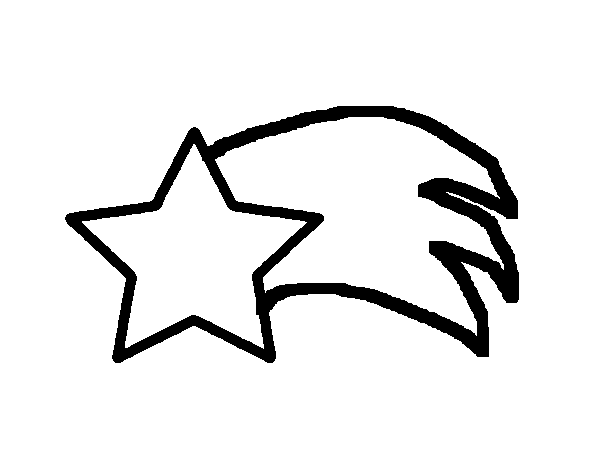 Shooting Star Coloring Page