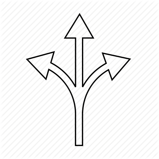 Arrows, direction, fork, road, traffic icon | Icon search engine