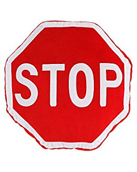 Red Stop Sign Kids Cushion 30 cm x 30 cm: Amazon.co.uk: Kitchen &amp; Home