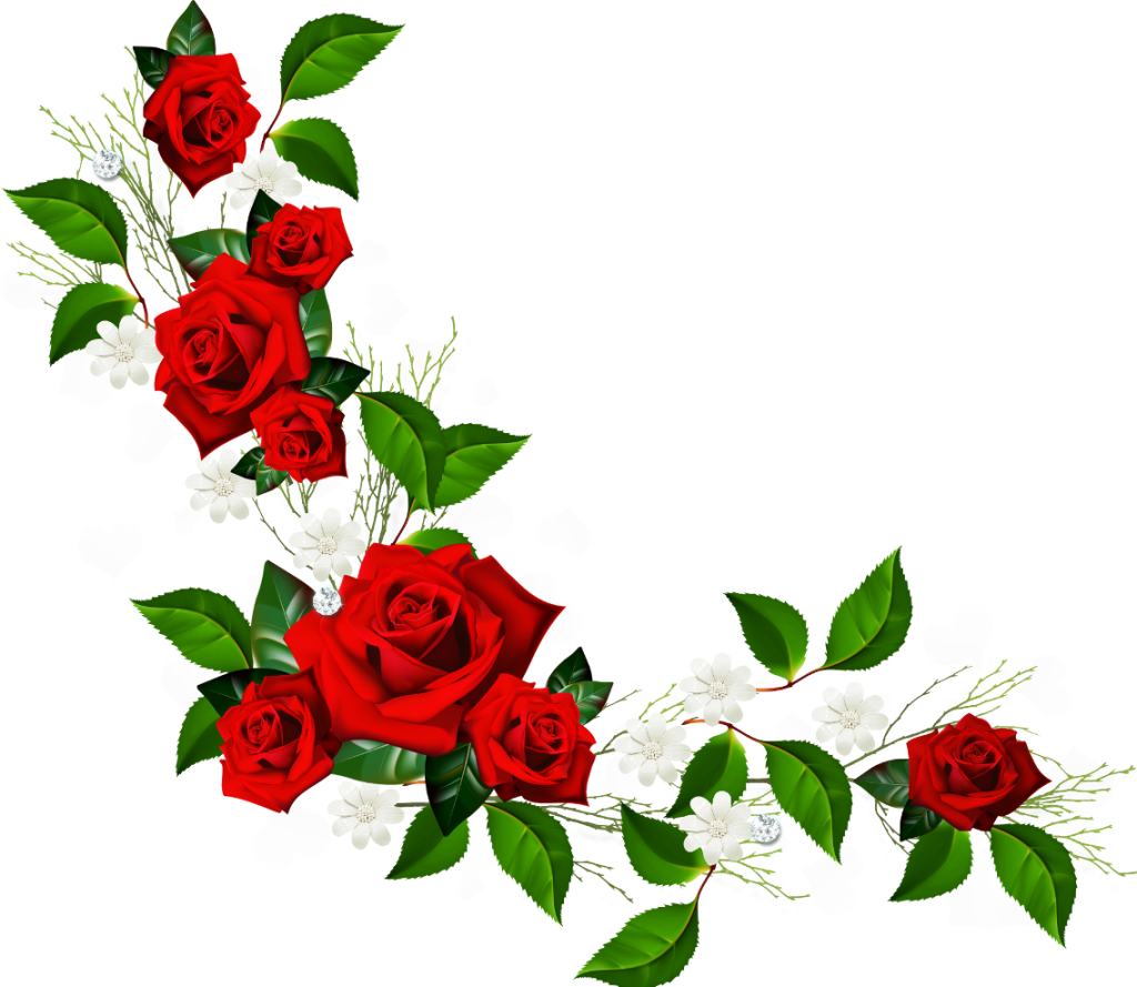 Free rose border clipart