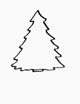 Clip Art Christmas Tree Outline - Free Clipart Images
