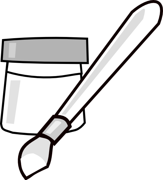 Black & White Clipart Paintbrush Clipart Black and White Gallery ...