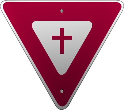 Image: Yield Sign Cross Image | Christart.com