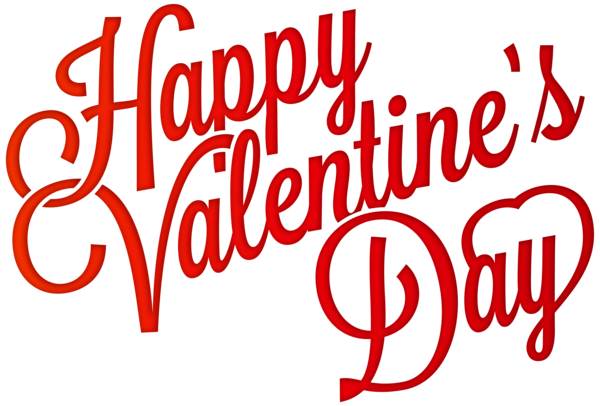 Red Happy Valentine's Day PNG Clip-Art Image | Clipart | Pinterest ...