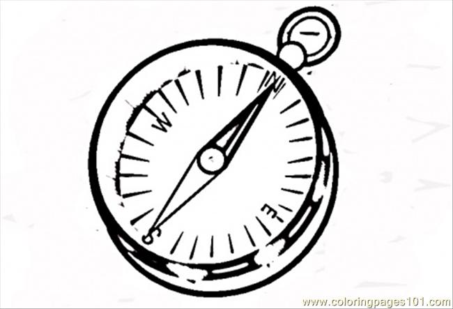 Compass Coloring Page - Free North-South Poles Coloring Pages ...