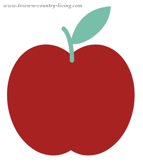 Book Page Apples and Free Printable - Town & Country Living
