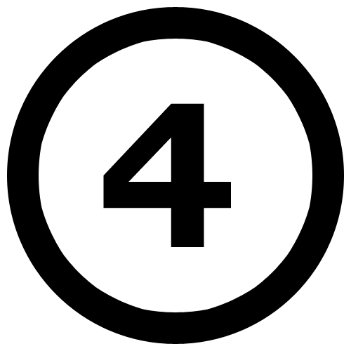 Number 4 Black And White Clipart