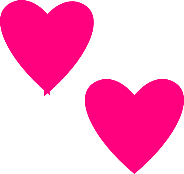 Dark pink heart clipart