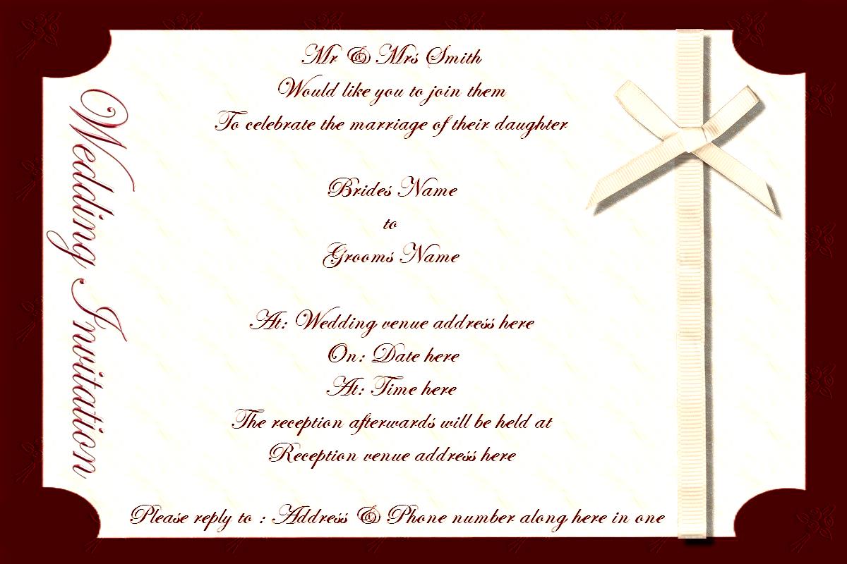 Indian Wedding Invitation Card Template Free Download ...
