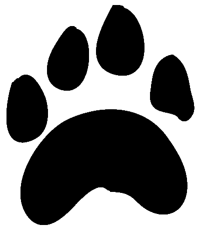 Grizzly bear paw print clip art
