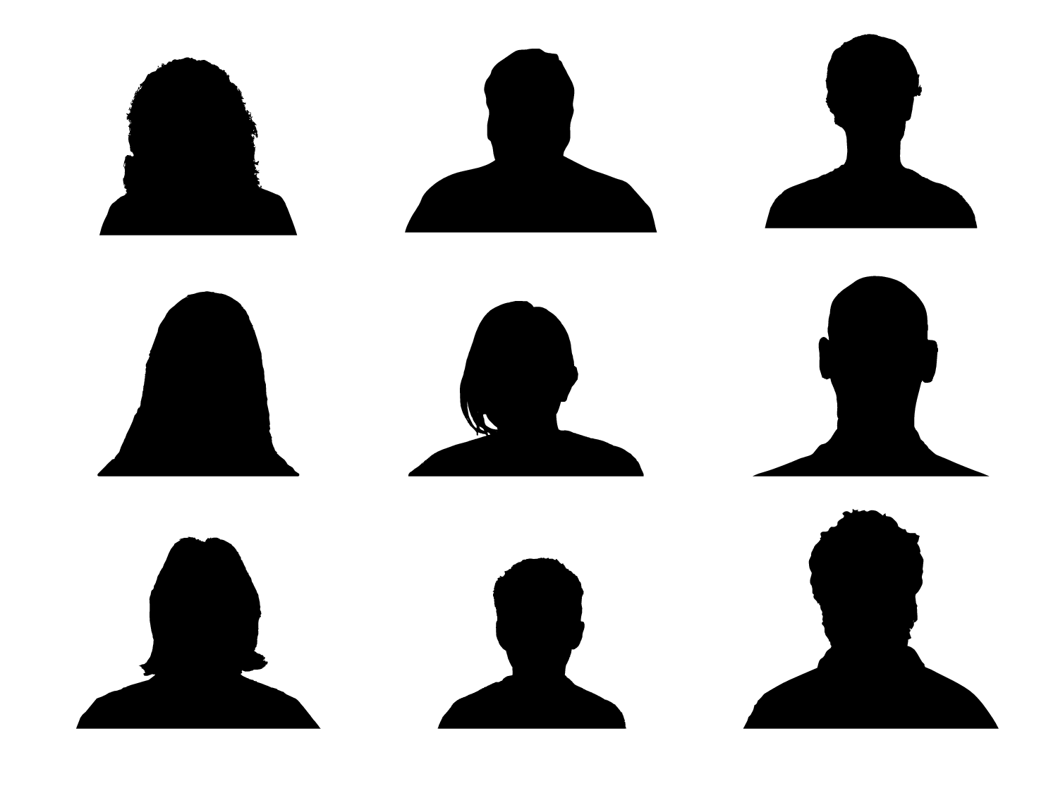 Human head outline clipart