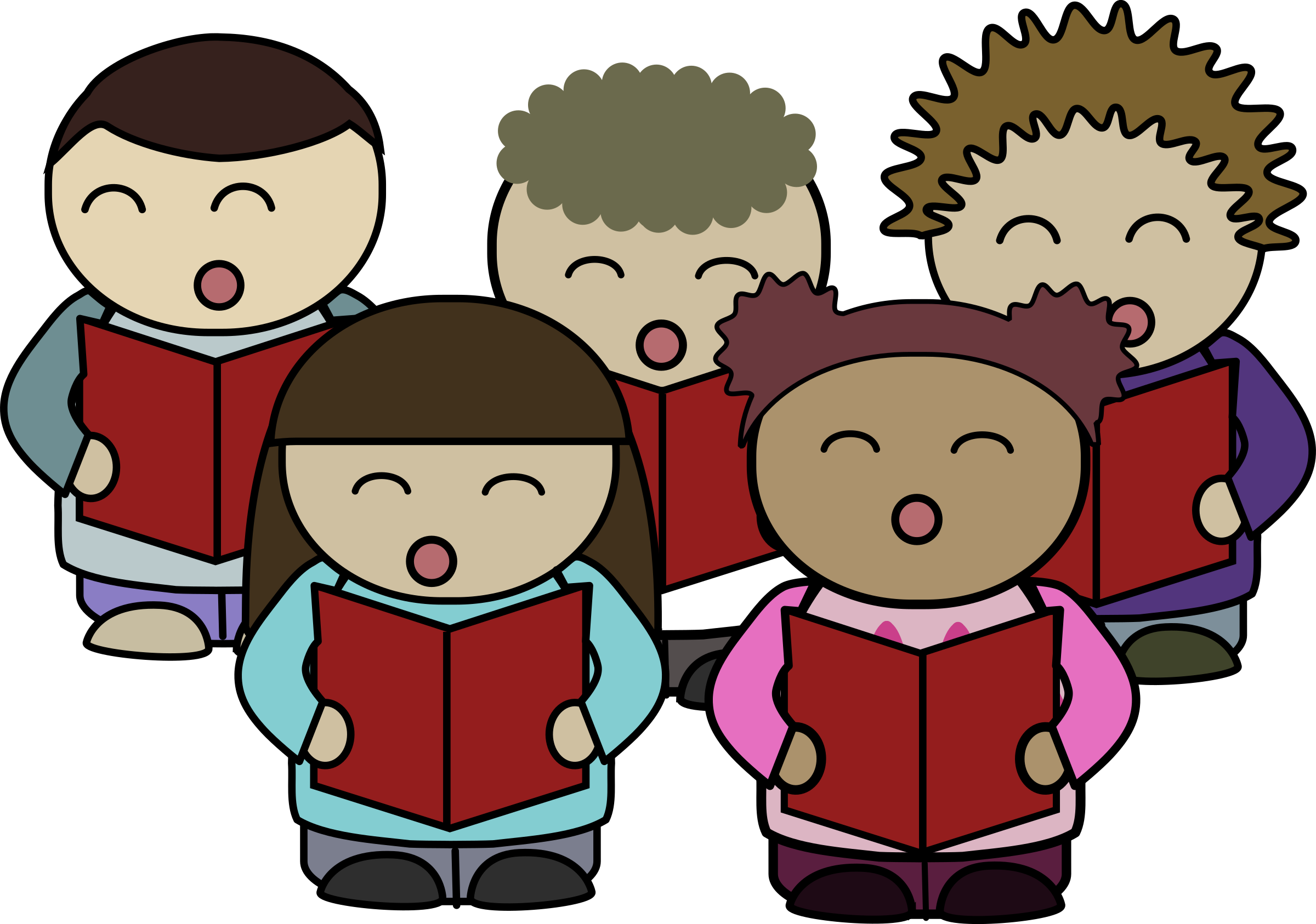 Clipart - Choir singing