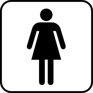 Clipart ladies toilet sign