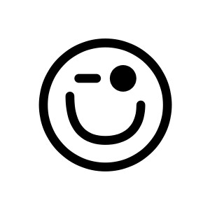 Wink Black And White Clipart
