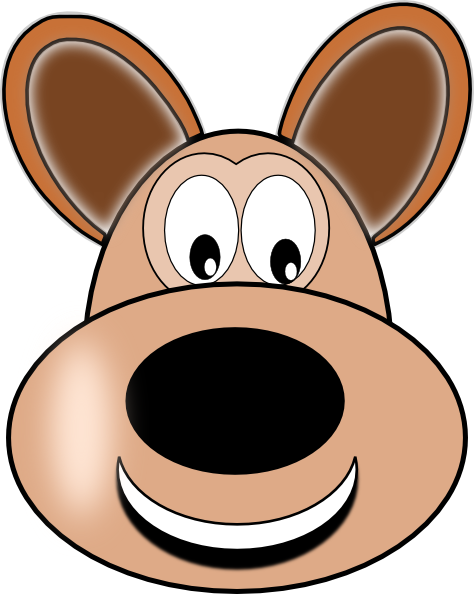 Dog face cartoon clipart