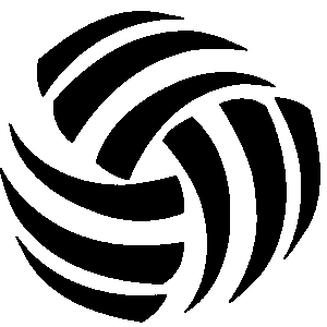 Distressed volleyball clipart