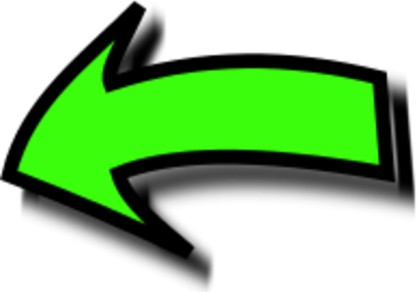 arrow pointing left - vector Clip Art