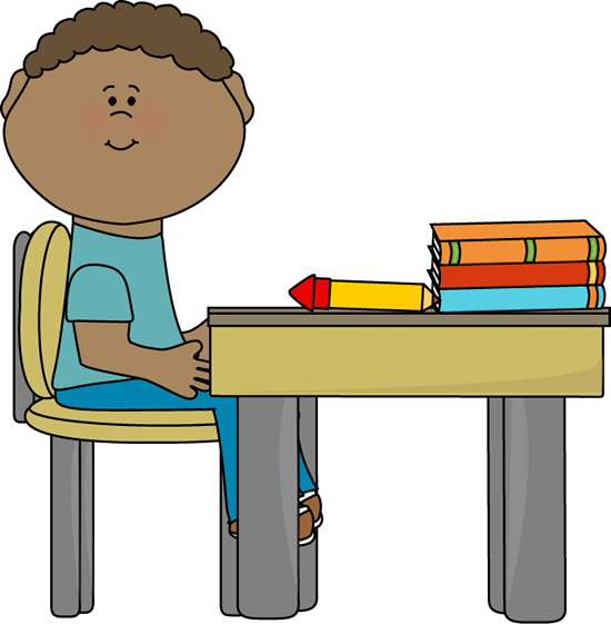 Sitting At Desk Clipart