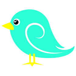 Baby blue bird clipart