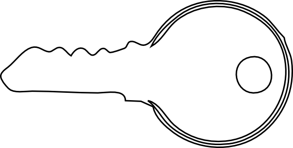 key outline clip art Colouring Pages