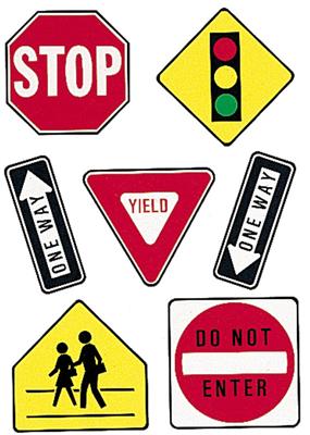 Traffic Symbols Two Sided Decorations | Mardel