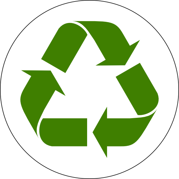 Green Recycled Symbol clip art - vector clip art online, royalty ...