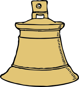 Gold Bell clip art - vector clip art online, royalty free &amp; public ...