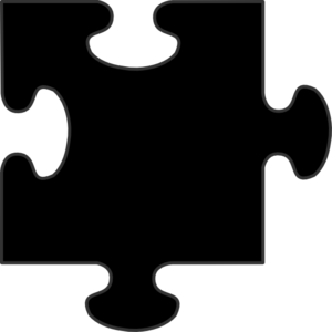 Black Border Puzzle Piece Clip Art - vector clip art ...