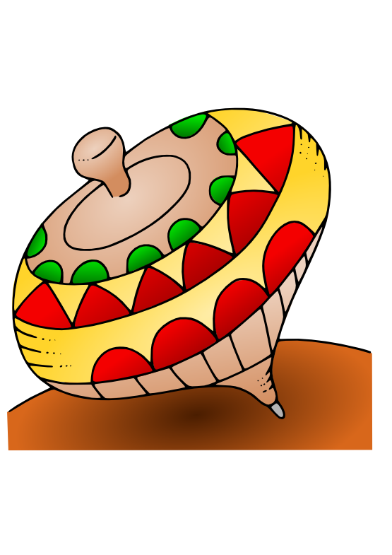 Clip Art: Whipping Top Christmas Xmas Toy Art ...