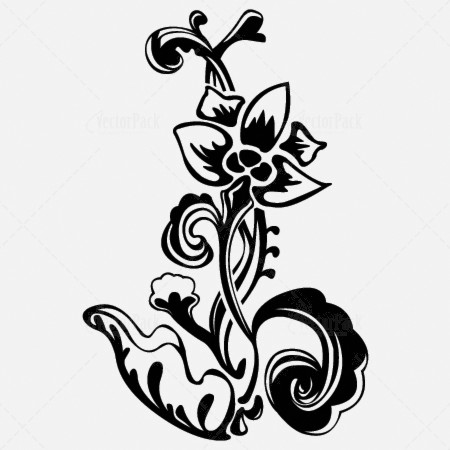 Free abstract floral vector