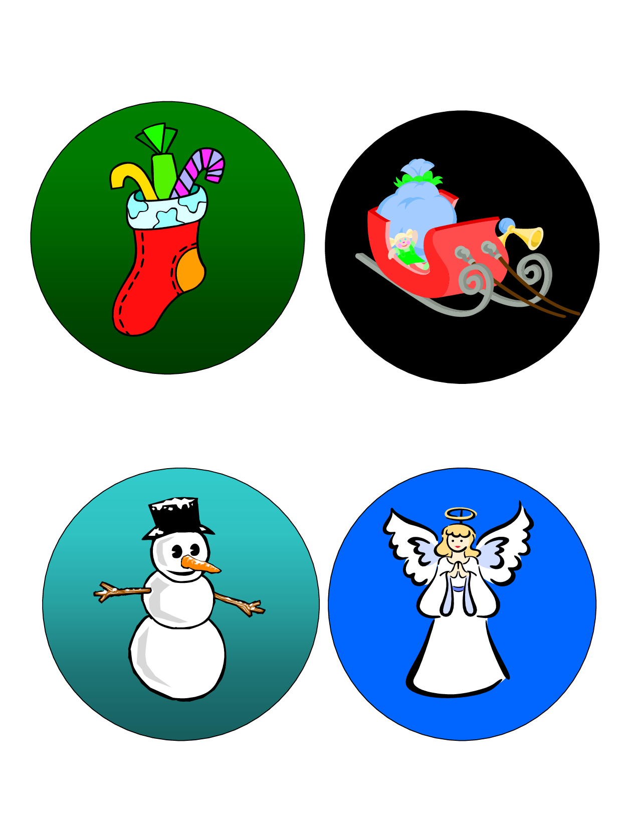 Christmas card away-clipart and text