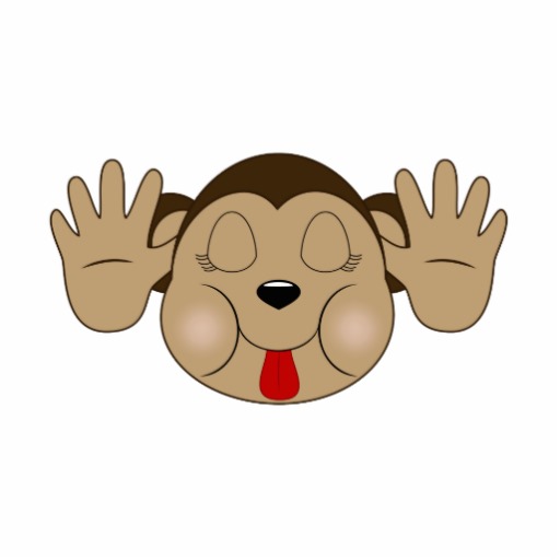 Monkey Sticking Out Tongue Acrylic Cut Outs from Zazzle.