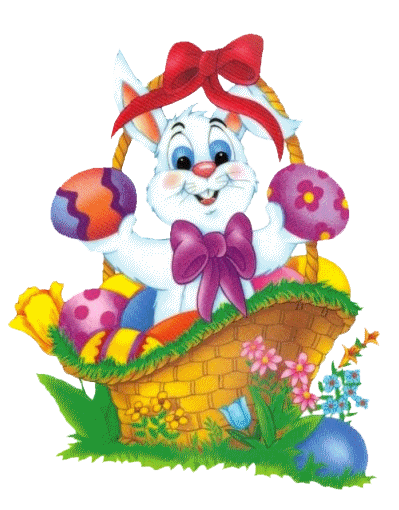 Easter Bunny Basket Clipart