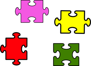 4 Pieces Puzzle Clip Art - vector clip art online ...