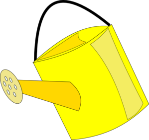 Empty Yellow Watering Can Clip Art - vector clip art ...