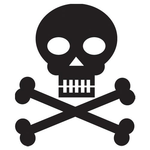 Skull Cross Bones Kids Wall Art