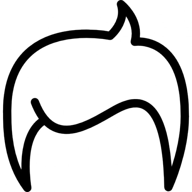 Human hair outline shape Icons | Free Download