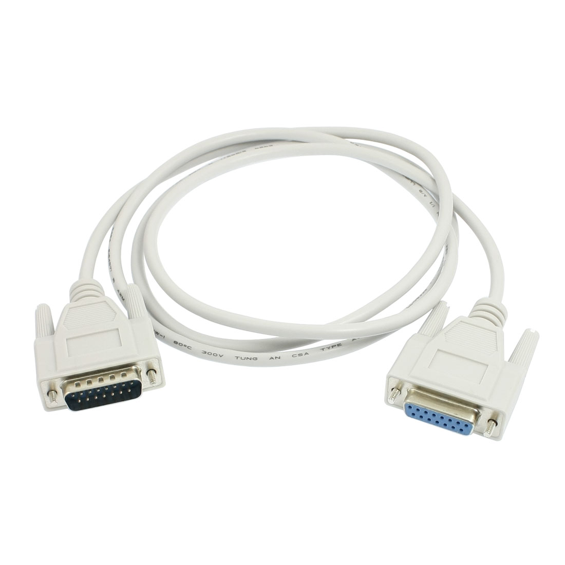 1.55M Length DB15 15 Pin Male to Female Serial Port Extension Cable
